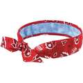 Chill-Its By Ergodyne Evaporative Cooling Bandana, PVA and Cotton, Red, Universal,1 EA