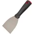Stiff Putty Knife with 3" Carbon Steel Blade, Black