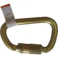 Carabiner,  Zinc-Plated Alloy Steel,  3/4 in Gate Opening,  4 1/16 in Length,  Auto-Lock