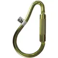 Carabiner,  Zinc-Plated Alloy Steel,  2 in Gate Opening,  8 1/8 in Length,  Auto-Lock