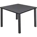 Regency Square Cafe Table, Dark Gray Nebula, Height: 30", Depth: 36"