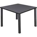 Regency Square Cafe Table, Dark Gray Nebula, Height: 30", Depth: 42"