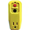 Power First Plug-In GFCI, 120VAC Voltage Rating, NEMA Plug Configuration: 5-15P, Number of Poles: 2