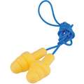 Flanged Ear Plugs, 25dB Noise Reduction Rating NRR, Corded, Universal, Yellow, 1 PR
