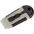 Flexible Glass Scraper with 1-1/2" Carbon Steel Blade, Black/Cream