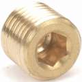 Brass Countersink Plug, MNPT, 1/4" Pipe Size, 1 EA