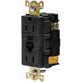 Hubbell Wiring Device-Kellems 15A Industrial Receptacle, Black; Tamper Resistant: Yes