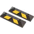 Monster Car Stop, Rubber, 1 ft. 10" x 4" x 6", Black/Yellow, 350 psi