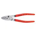 Knipex Crimper: For Electrical Wire and Cable, Uninsulated, 23 to 5 AWG Capacity, Dipped