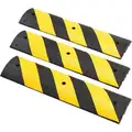 Speed Bump, Rubber, 6 ft. x 2-1/4" x 12", Black/Yellow, 350 psi