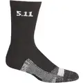 5.11 Tactical Socks: Crew, Unisex, Universal Fits Shoe Size, Black, Acrylic, 5.11 TACTICAL, L, 1 PR