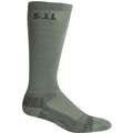 5.11 Tactical Socks: Crew, Unisex, Universal Fits Shoe Size, Foliage, Acrylic, 5.11 TACTICAL, L, 1 PR