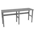 Tennsco Bolted Workbench, Steel, 30" Depth, 35-3/8" to 41-3/8" Height, 96" Width, 3,000 lb Load Capa