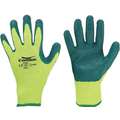 Condor Nitrile Cut Resistant Gloves, ANSI/ISEA Cut Level 3, Polyester, Stainless steel Lining, Green, Yello