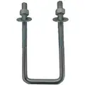 Low Carbon Steel U-Bolt with Zinc Finish, For Pipe Size: 3", Overall Length: 5", 1EA