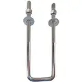 304 Stainless Steel U-Bolt with Plain Finish, For Pipe Size: 7", Overall Length: 7", 1EA