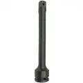 Westward Impact Socket Extension, Alloy Steel, Black Oxide, Overall Length 7", Input Drive Size 3/4"