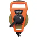 Lufkin 100 ft. Steel SAE/Metric Long Tape Measure, Black/High Visibility Orange