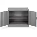 Tennsco Commercial Storage Cabinet, Medium Gray, 30" H X 36" W X 18" D, Unassembled