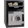 Mesa Safe Company Cash Depository Safe, 0.8 cu. ft., 86 lb., Two Tone Black Gray