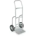 Dayton Hand Truck, 400 lb. Load Capacity, Continuous Frame Flow-Back, 14" Noseplate Width