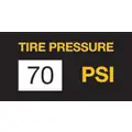 Tire Sticker, 70 PSI, 100/Roll
