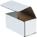 Mailing Carton, White, Inside Width 4", Inside Length 8", Inside Depth 4", 50 PK