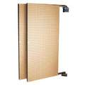Xtrawall Hardwood Pegboard Swing Panel with 275 lb. Load Capacity, 48" H x 24" W, Brown, 2 PK