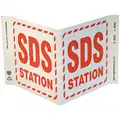 SDS or Right to Know, Plastic, 7" x 12", With Mounting Holes, 3-Sided
