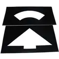 Item Traffic Stencil, Character Height 27", Material Plastic, Thickness 0.015"