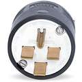 Hubbell Wiring Device-Kellems 30A Industrial Grade Straight Blade Plug, Black; NEMA Configuration: 15-30P