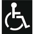 Traffic Stencil, Handicap Symbol, 43", Plastic, 1 EA