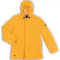 Helly Hansen Yellow, Rain Jacket, XL, Polyester, PVC, Men's, Hood Style Attached, High Visibility No