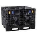 Buckhorn Collapsible Bulk Container, Black, 25" H x 48" L x 45" W, 1 EA