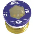 Eaton Bussmann Plug Fuse: 15A, 125V AC, Screw-In Body, Nonrejection Fits Fuse Block, 4 PK