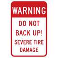 Aluminum Vehicle or Driver Safety Sign with Warning Header, 18" H x 12" W
