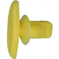 Double Head Weatherstrip Retainer for Acura and Honda; 7 mm Stem Length, Yellow