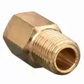 Adapter: Brass, 1/4" x 1/4" Pipe Size, Female NPTF x Male NPTF, Class 150