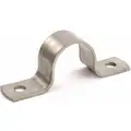 Heavy Duty Pipe Strap: 304 Stainless Steel, 1 1/2 in Pipe Size, 5 9/16 in Lg