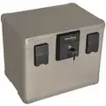 Fire King Chest: Fireproof and Waterproof, Letter and A4 Size Hanging Folders File Size, Taupe