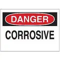 Zing Plastic Chemical Warning Sign with Danger Header, 10" H x 14" W