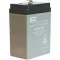 Hubbell Lighting Battery: Sealed Lead Acid, 6 V Volt, 4.5 Ah Battery Capacity, 4 1/4 in Overall Ht, 2 in Overall Dp