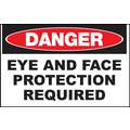 Plastic General PPE Protection Sign with Danger Header, 10" H x 14" W