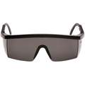 Integra Standard Safety Glasses, Black Frame, Gray Lens, Polycarbonate, Scratch-Resistant