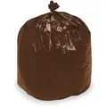 60 gal. Brown Recycled Trash Bags, Super Heavy Strength Rating, Flat Pack, 100 PK