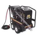 Mi-T-M Heavy Duty (2800 to 3299 psi) Gas Cart Pressure Washer, Hot Water Type, 2.8 gpm, 3000 psi