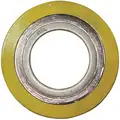 316SS and Flexible Graphite Spiral Wound Metal Gasket, 7-1/8" Outside Dia., Green Band, Gray Stripe
