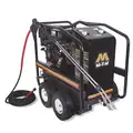 Mi-T-M Heavy Duty (2800 to 3299 psi) Gas Cart Pressure Washer, Hot Water Type, 3.5 gpm, 3000 psi