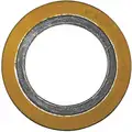 316SS and Flexible Graphite Spiral Wound Metal Gasket, 2-1/8" Outside Dia., Green Band, Gray Stripe