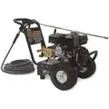 Mi-T-M Medium Duty (2000 to 2799 psi) Gas Cart Pressure Washer, Cold Water Type, 2.4 gpm, 2400 psi